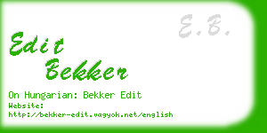 edit bekker business card